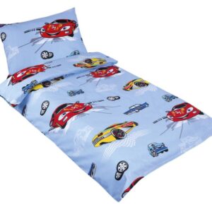 Dětské povlečení Agáta závodní auta modrá