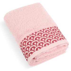 Froté ručník, osuška,vzor Krajka světle růžová